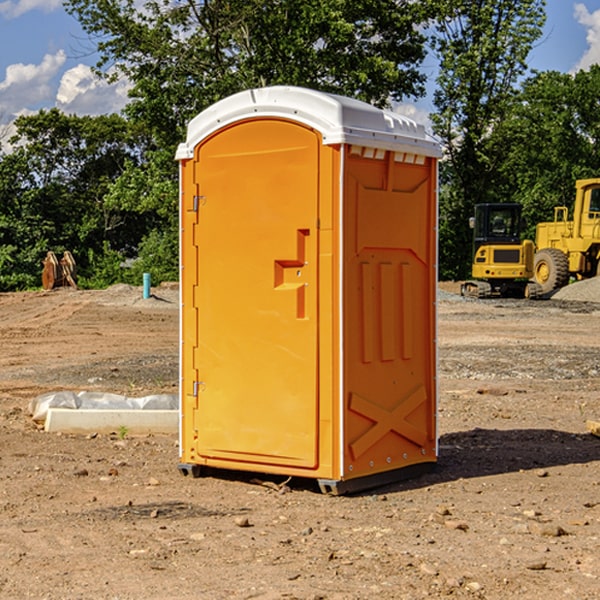 how often are the portable toilets cleaned and serviced during a rental period in Covert